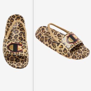 CHAMPION Kids Slides in Leopard Print Toddler Size 7 Box Included NWT